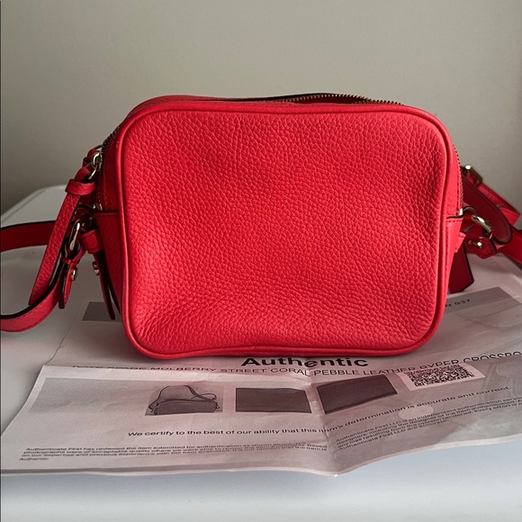 Kate Spade Mulberry Street Coral Pebble Leather Pyper Crossbody - Picture 6 of 7
